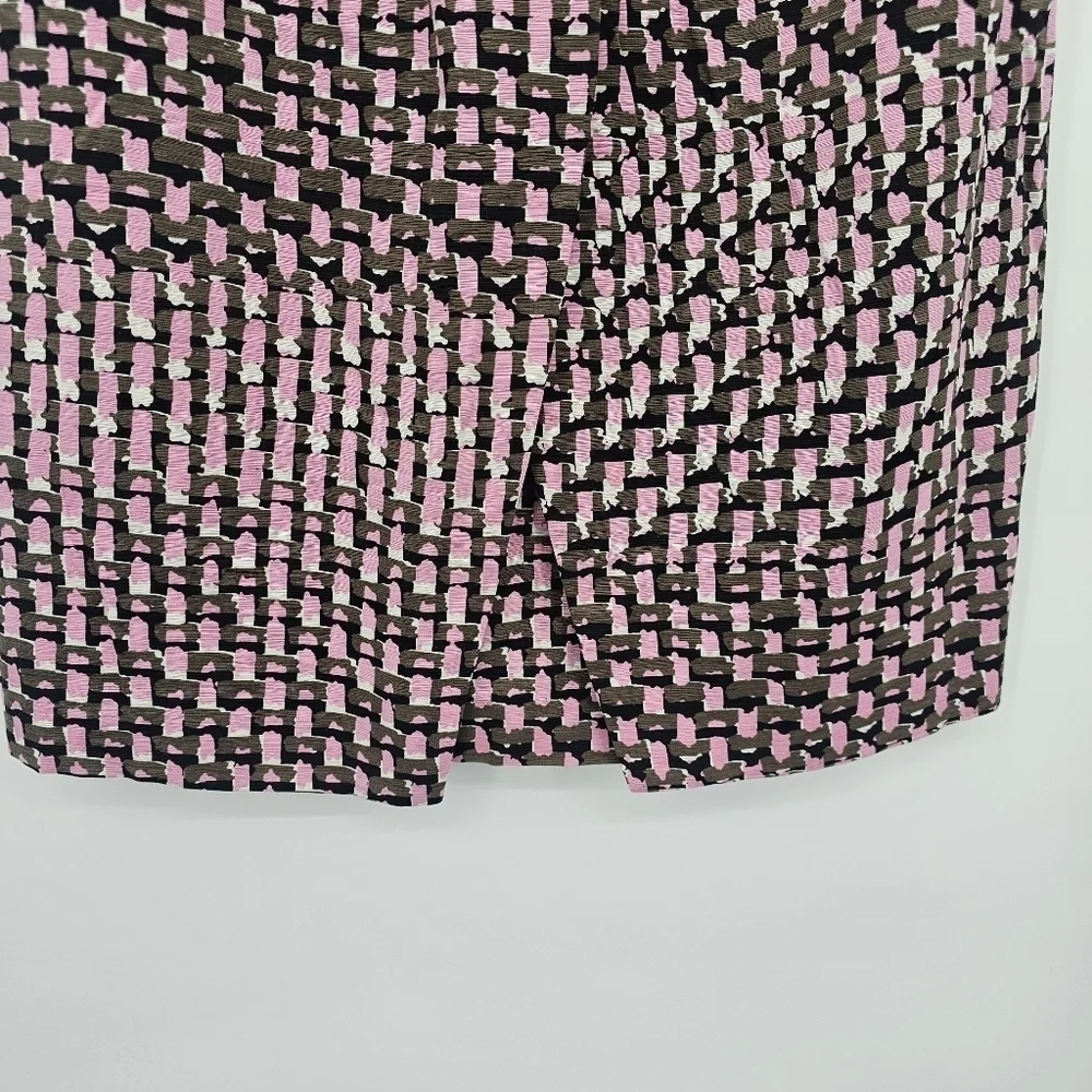 Banana Republic Silk Blend Pink Print Strapless Dress Women's Size 10